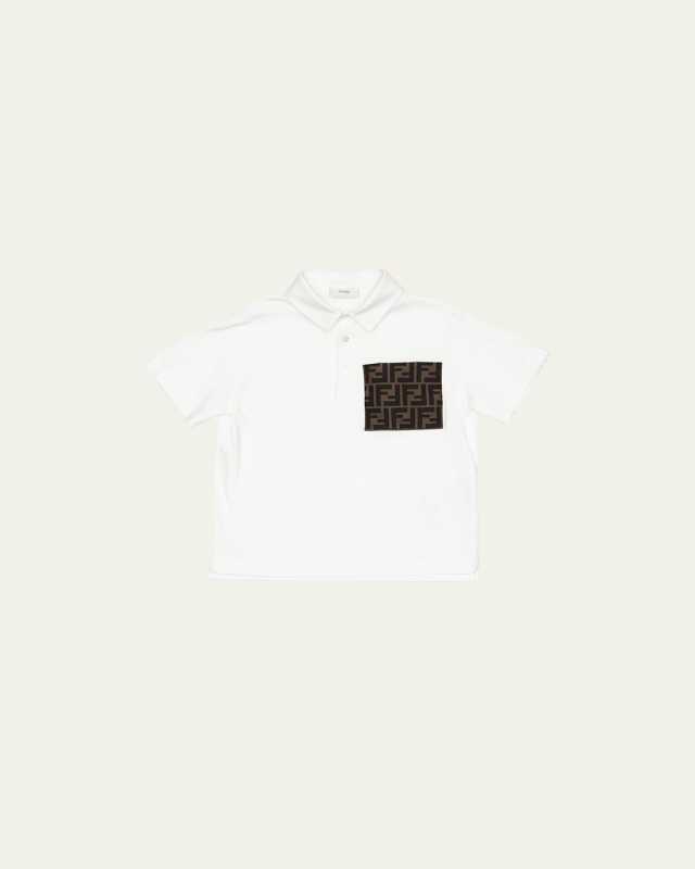 Boy's FF Logo Polo Shirt, Size 8-